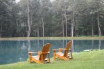 Chairs overlooking lake area